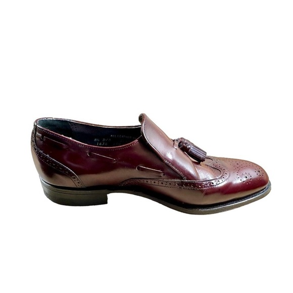 STAFFORD COMFORT PLUS,MENS SLIP-ON WINGTIP LOAFERS. ALL LEATHER SHOE.SIZE 8 1/2 main image 7